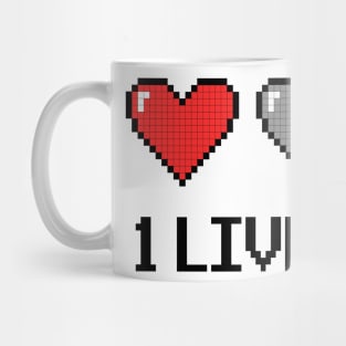 8 Bit Gaming Pixel 1 Heart Retro Vintage Oldschool Mug